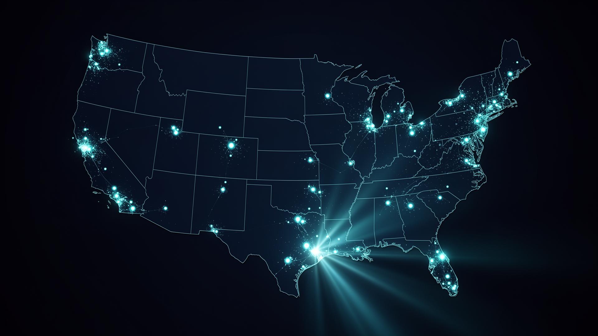 U.S. distribution reach map